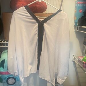 Elegant White and Black Women's Top
